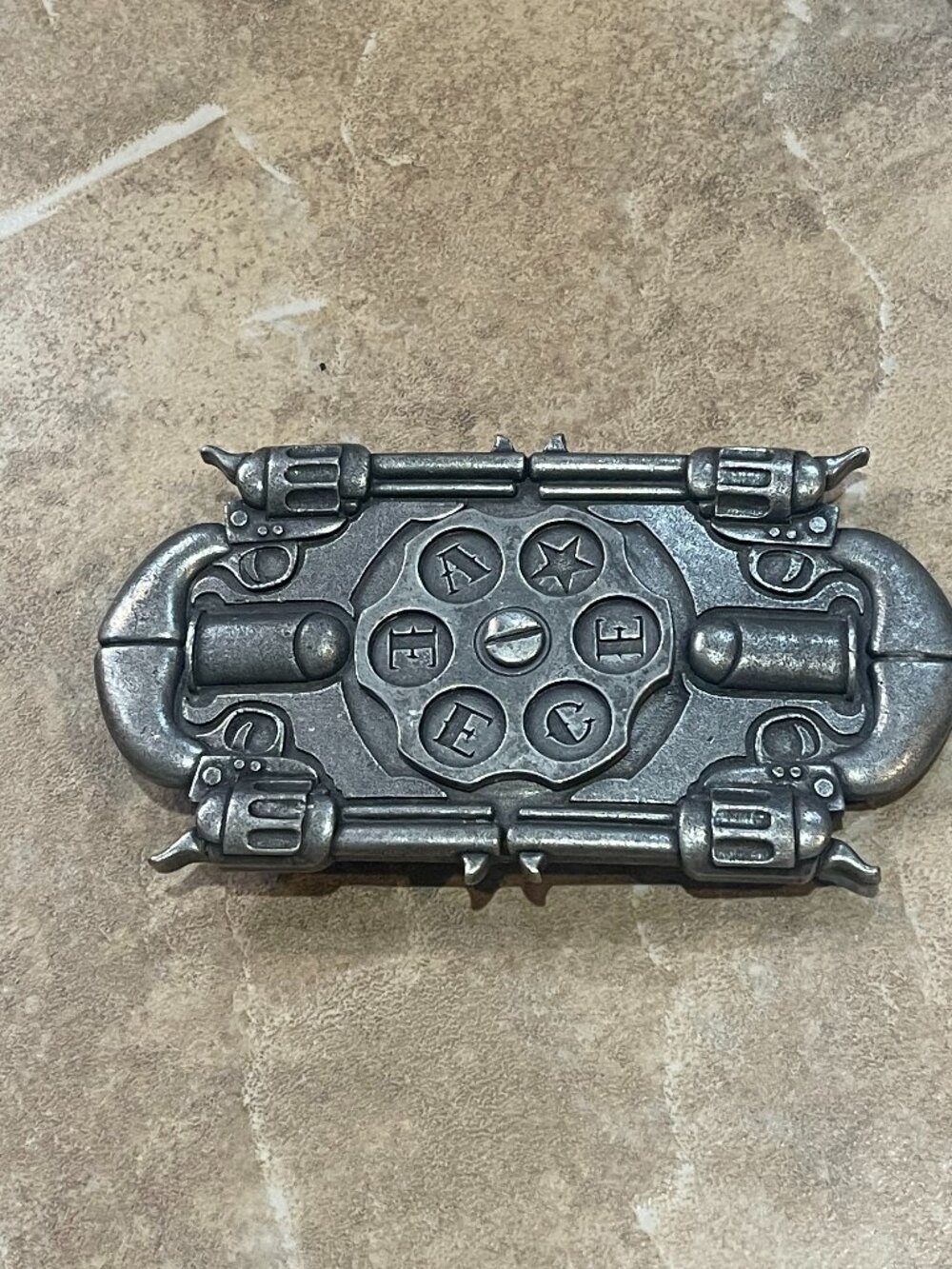 Veece Y2K Spinning Revolver Western Cowboy Belt Buckle